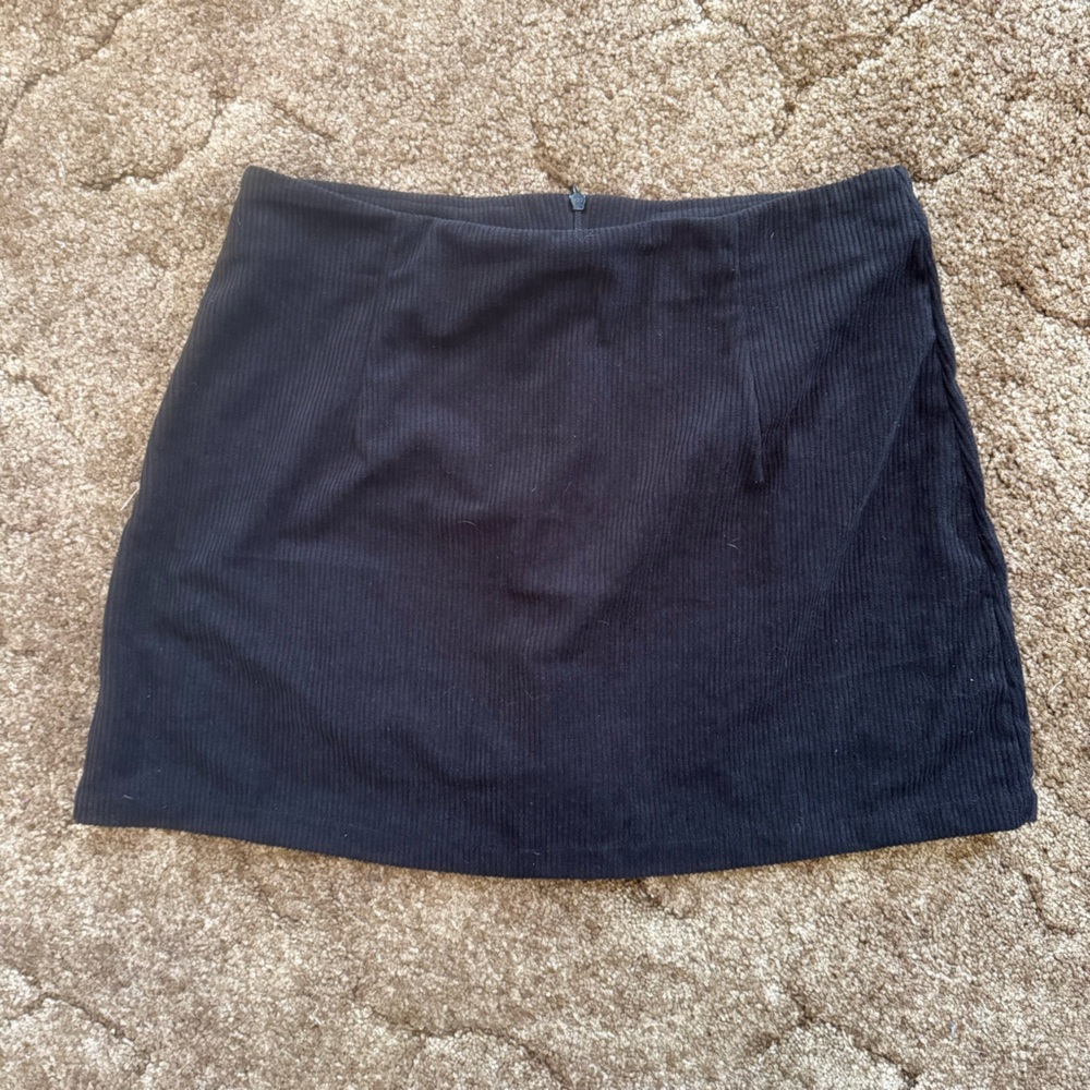 Halara High Waisted 2 in 1 A Line Mini Corduroy Skirt